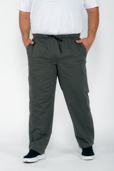 Calça Macaw 7734 Cinza Plus Size Sarja