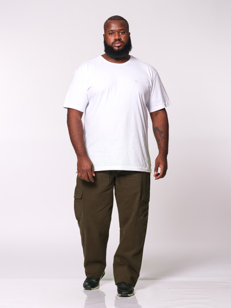 Calça Macaw 7868 Verde Musgo Plus Size Sarja Cor:verdemusgo;tamanho:gg