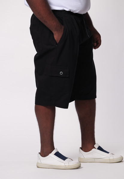 Bermuda Macaw 7853 Preto Elástico Plus Size Sarja