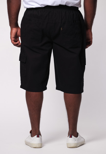 Bermuda Macaw 7853 Preto Elástico Plus Size Sarja