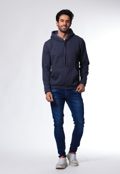 Blusa Moletom 7892 Azul Mescla