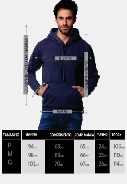 Blusa Moletom 7892 Azul Mescla