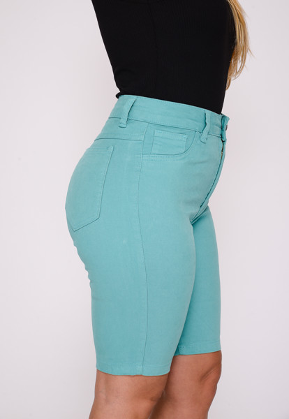 Bermuda Feminina 7883 Turquesa Cor:turquesa;tamanho:36
