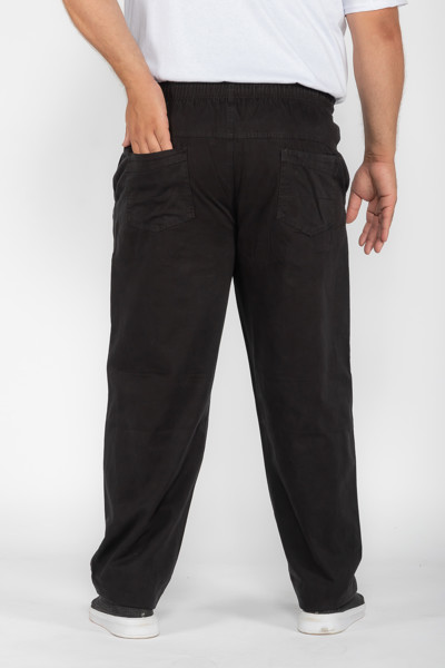 Calça Macaw 7734 Preto Plus Size Sarja Cor:preto;tamanho:gg