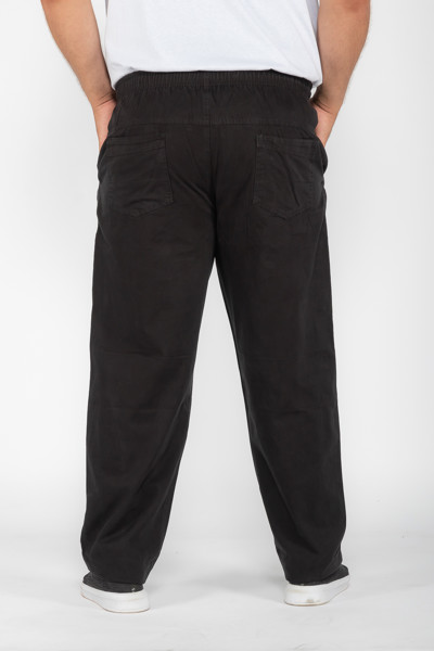 Calça Macaw 7734 Preto Plus Size Sarja Cor:preto;tamanho:gg