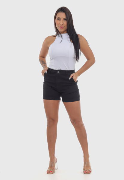 Shorts Feminino 7925 Preto Cor:preto;tamanho:36