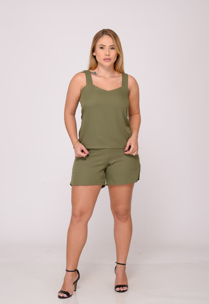 Conjunto Feminino 7938 Army Green Cor:army Green;tamanho:g