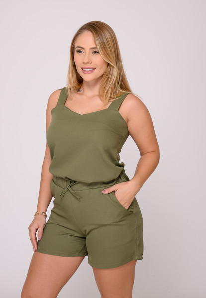 Conjunto Feminino 7938 Army Green Cor:army Green;tamanho:g