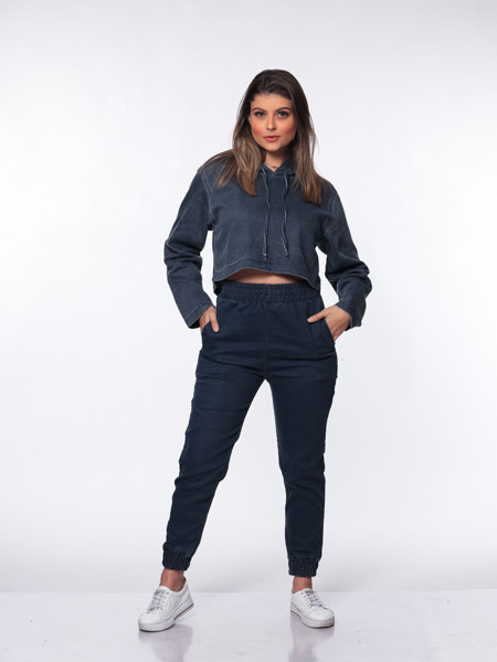 Blusa Cropped 7896 Azul Cor:azul;tamanho:p