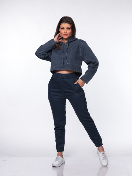 Blusa Cropped 7896 Azul Cor:azul;tamanho:p