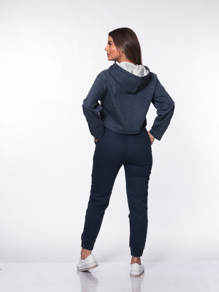 Blusa Cropped 7896 Azul Cor:azul;tamanho:p