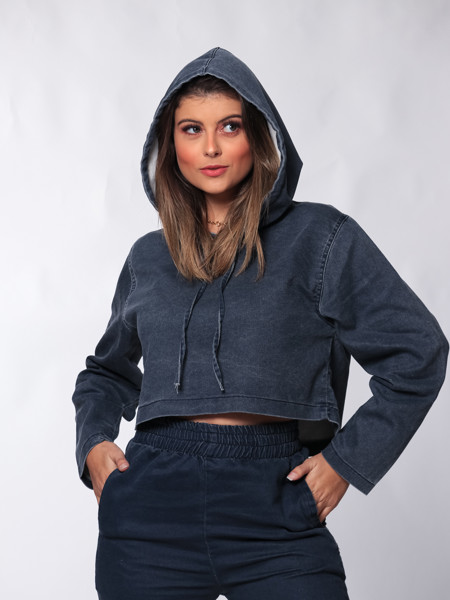 Blusa Cropped 7896 Azul Cor:azul;tamanho:p