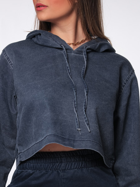 Blusa Cropped 7896 Azul Cor:azul;tamanho:p