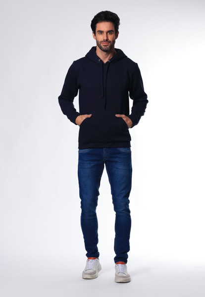 Blusa Moletom 7892 Azul Cor:azul;tamanho:m