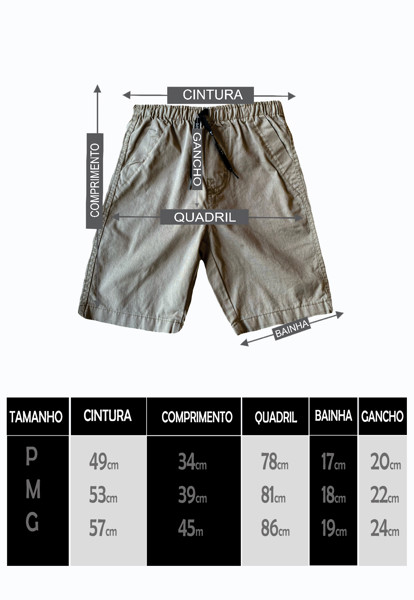 Bermuda 7534 Tiger Bege Escuro Infantil Cor:bege;tamanho:g