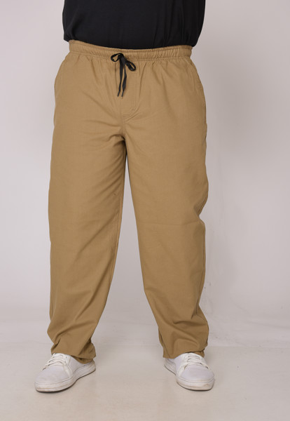 Calça Macaw 7911 Caqui Plus Size Sarja Cor:caqui;tamanho:exg