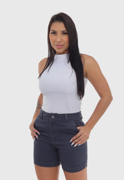 Shorts Feminino 7925 Cinza Cor:cinza;tamanho:40