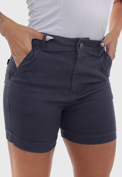 Shorts Feminino 7925 Cinza Cor:cinza;tamanho:40
