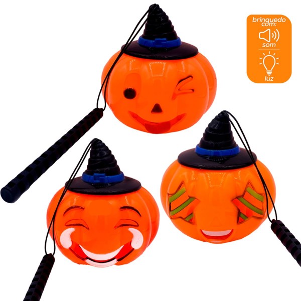 Abóboluz Divertida (12 Unidades) Possui Luz E Som