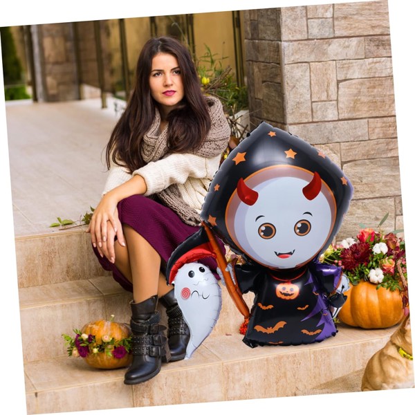 Balão Bruxinha Vampira Balão Decoração De Halloween 50 Unidd