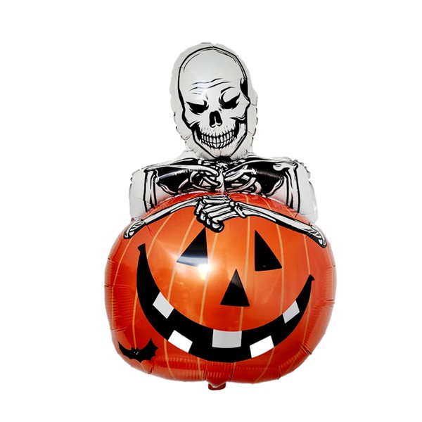Balão Abobora Pirata Halloween - Abobora E Caveira 50 Unidd