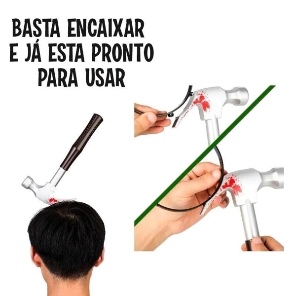Arquinho Tiara Halloween Com Martelo