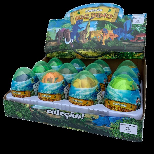 Big Dino -  Dinossauros Ovo Surpresa - 12unidades