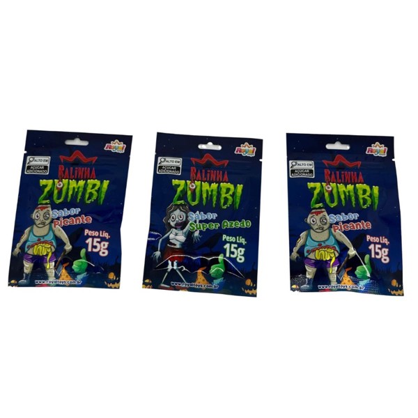 Balinha Zumbi De Halloween - Display C/ 20 Unidades