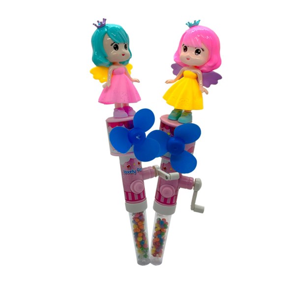 Boneca Cata Vento - Tubo Balinhas Tutti Frutti - Display C/ 12 Unidades