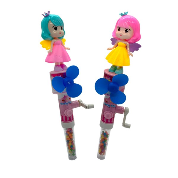 Boneca Cata Vento - Tubo Balinhas Tutti Frutti - Display C/ 12 Unidades