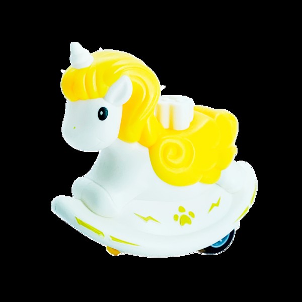 Unicornio Turbo Carrinho - Amarelo