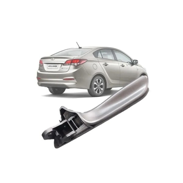 Puxador Gatilho Esq Maçaneta Interna Hb20 2014 2015 Prata