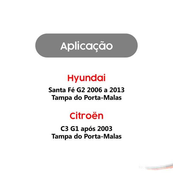Par Amortecedores Capô Santa Fe G2 06 A 13