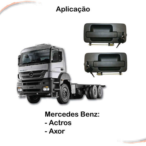 Par Maçanetas Externas Dir E Esq Mercedes Actros Axor C/ Ch - UN / 2