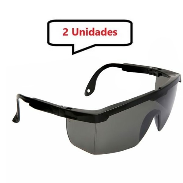 Kit 2 óculos Fume Proteção Epi Oferta Envio Imediato 24horas - UN / 2