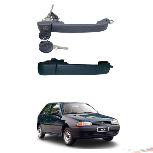 Par Maçanetas Preto Diant C/ Chave Gol Parati G2 96 A 01 - UN / 2