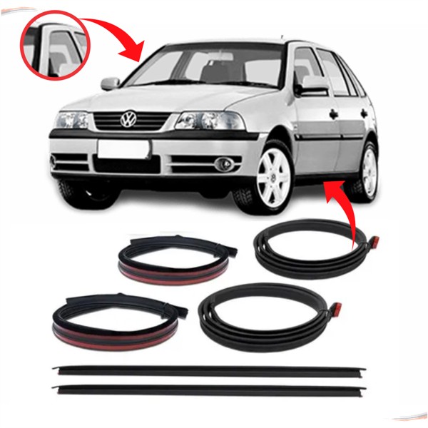 Kit Borrachas Vedação 4 Portas E Malas Gol E Parati G2 G3 G4 - UN / 5