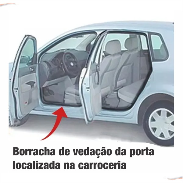 Kit Borrachas Vedação 4 Portas E Malas Gol E Parati G2 G3 G4 - UN / 5