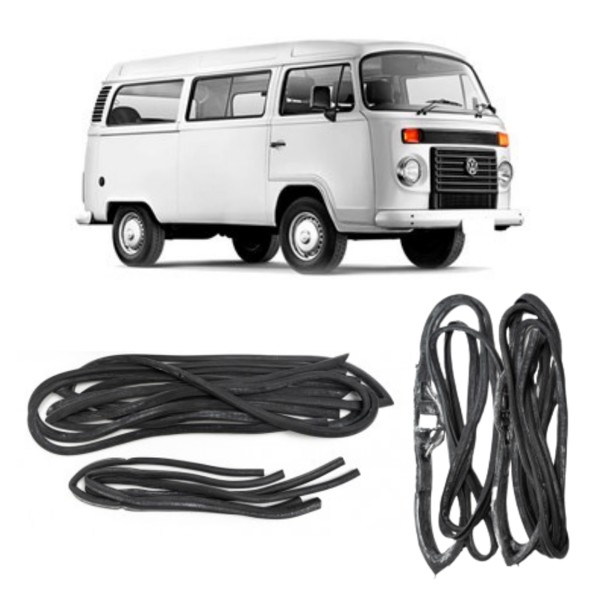 Kit Borracha Porta Diant. Meio Porta-malas Kombi 57 Até 13