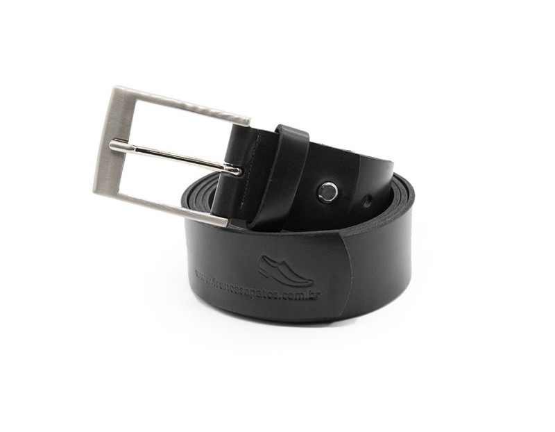 Cinto Social Youth Class Couro Cromo Argentino Masculino - 004020CRM Cor:Preto;Tamanho:100