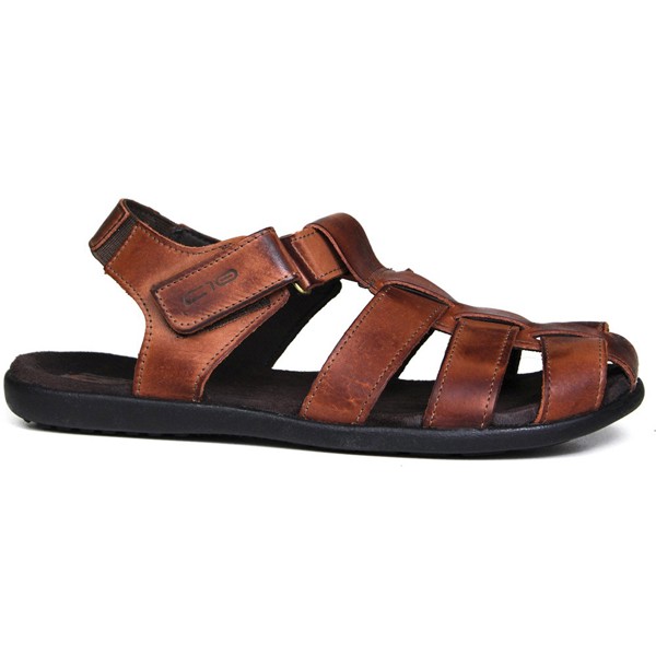 Sandália Papete Masculina De Couro Havana - 10C9660LATHAV