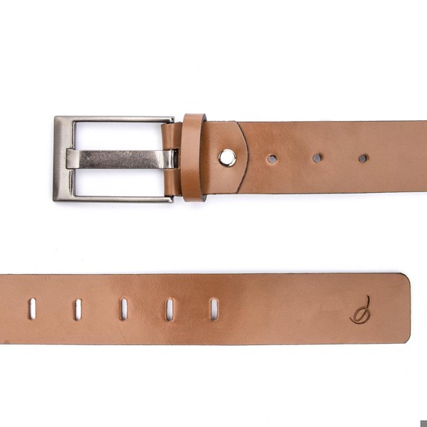 Cinto Masculino Social Couro Cromo Argentino Whisky - GIB070CRMWSK