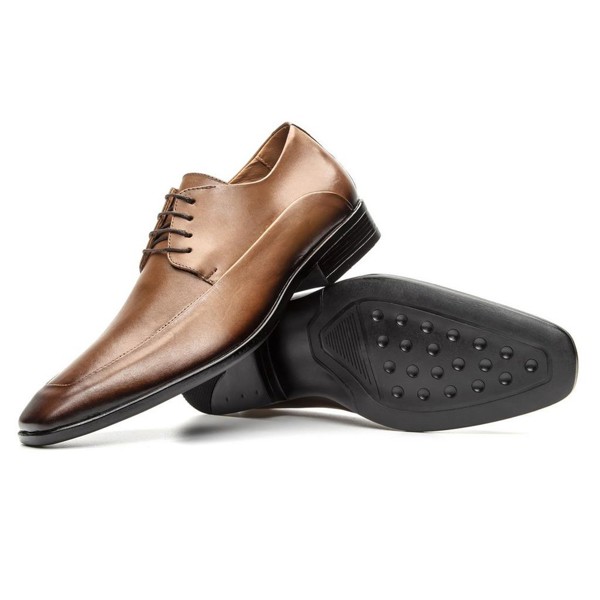 Sapato Masculino Derby Italiano Couro Whisky - GIB2755NTWSK