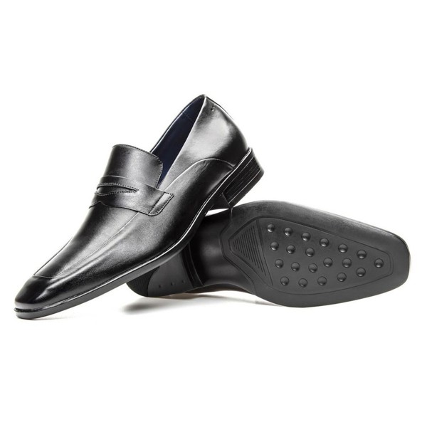 Mocassim Masculino Loafer Couro Preto - GIB2758NTPTO