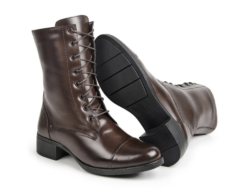 Bota Montaria Cano Médio Bigioni Couro Mouro 1004 - GIBBT1004MOU