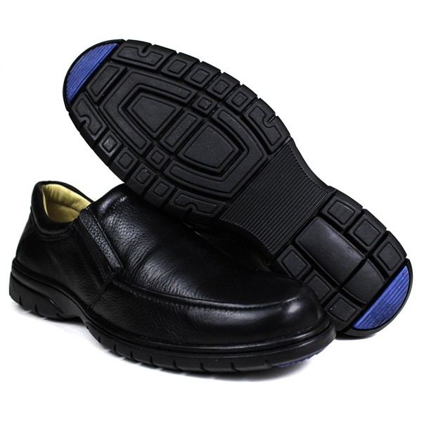 Sapato Casual Conforto Couro Floater Preto - GP3040FLOPTO