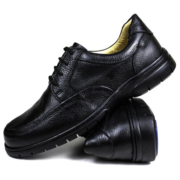 Sapato Casual Conforto Couro Floater Preto - GP3050FLOPTO