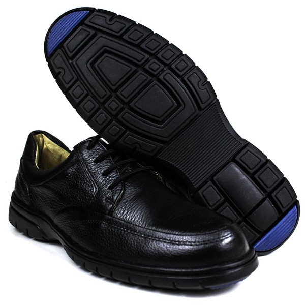 Sapato Casual Conforto Couro Floater Preto - GP3050FLOPTO
