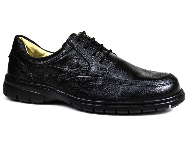 Sapato Casual Conforto Couro Floater Preto - GP3050FLOPTO Tamanho:37;Cor:Preto