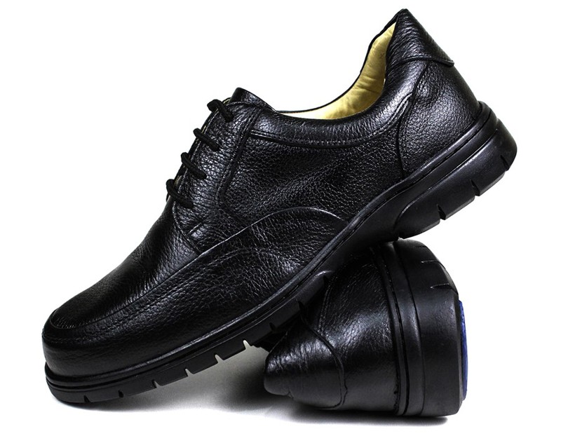 Sapato Casual Conforto Couro Floater Preto - GP3050FLOPTO Tamanho:37;Cor:Preto